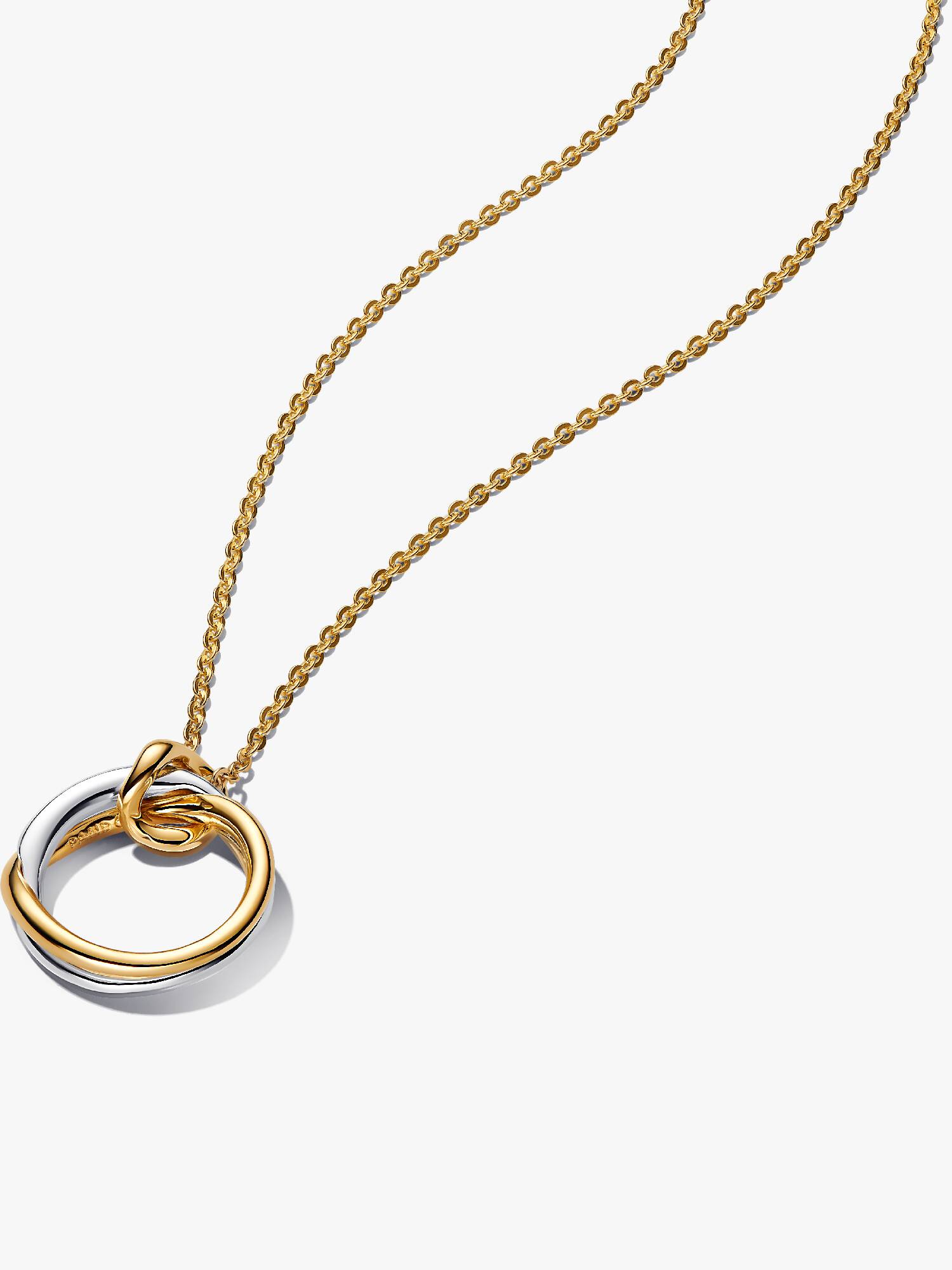 Collar con colgante de dos tonos con forma orgánica