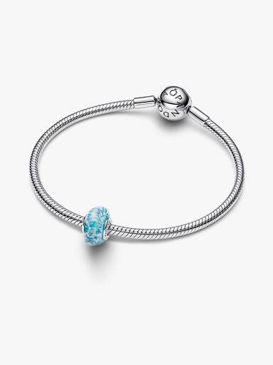 Charm Cristal Murano turquesa y brillo