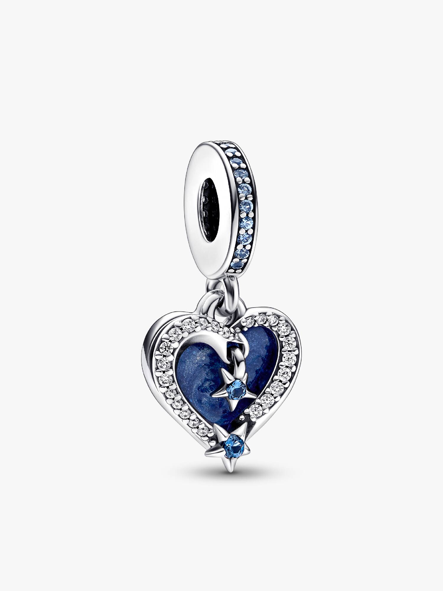 Charm Colgante doble Estrella fugaz celestial y corazón