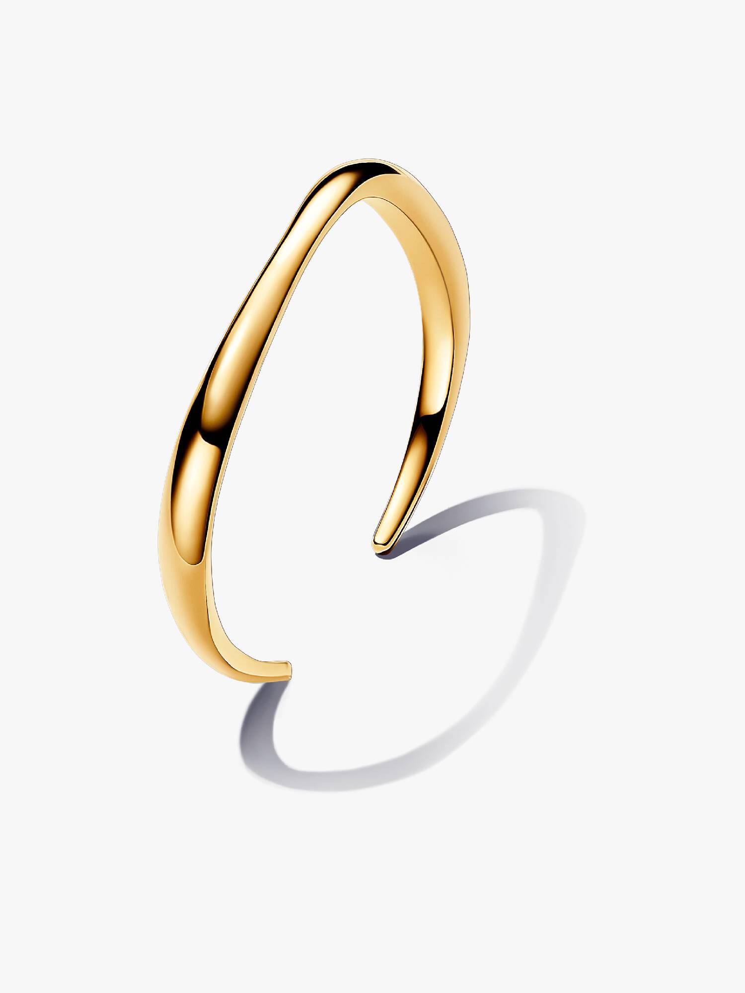 Brazalete rígido abierto de forma orgánica