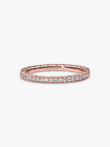 Anillo corazones con brillo