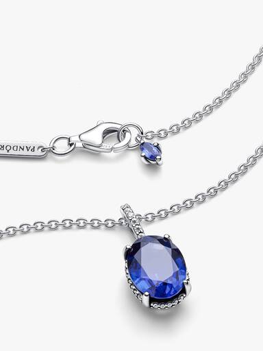 Collar con pendiente Halo de impacto reluciente