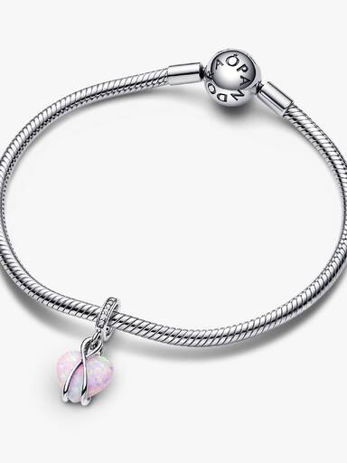 Charm colgante Opalescente Corazón Mamá