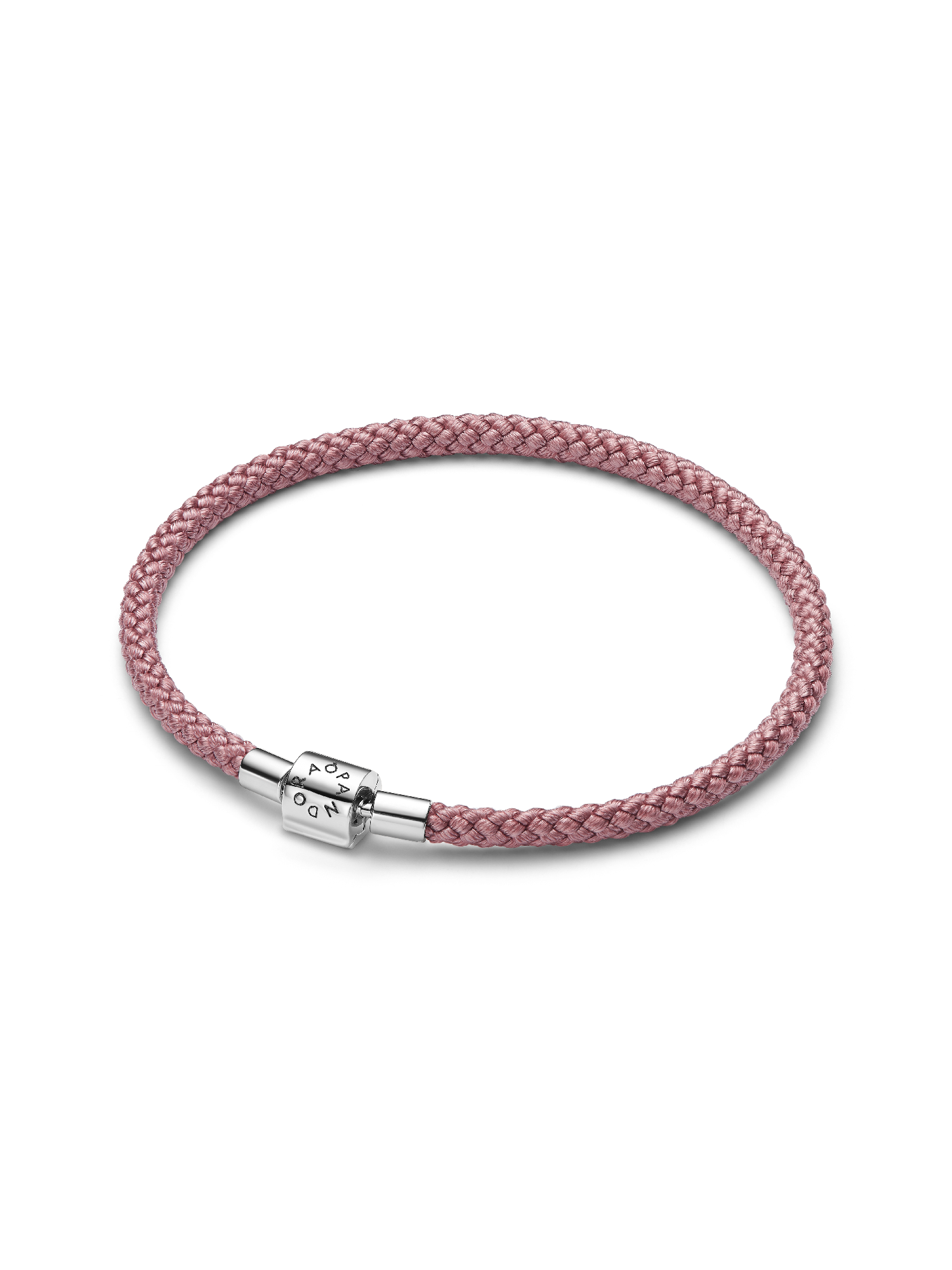 Brazalete de cordón rosado brillante