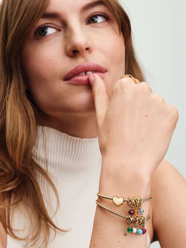 Brazalete cadena de serpiente con botones