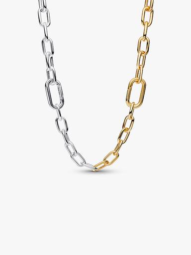 Collar de cadena de eslabones en dos tonos