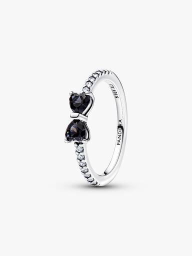 Anillo Moño negro brillante
