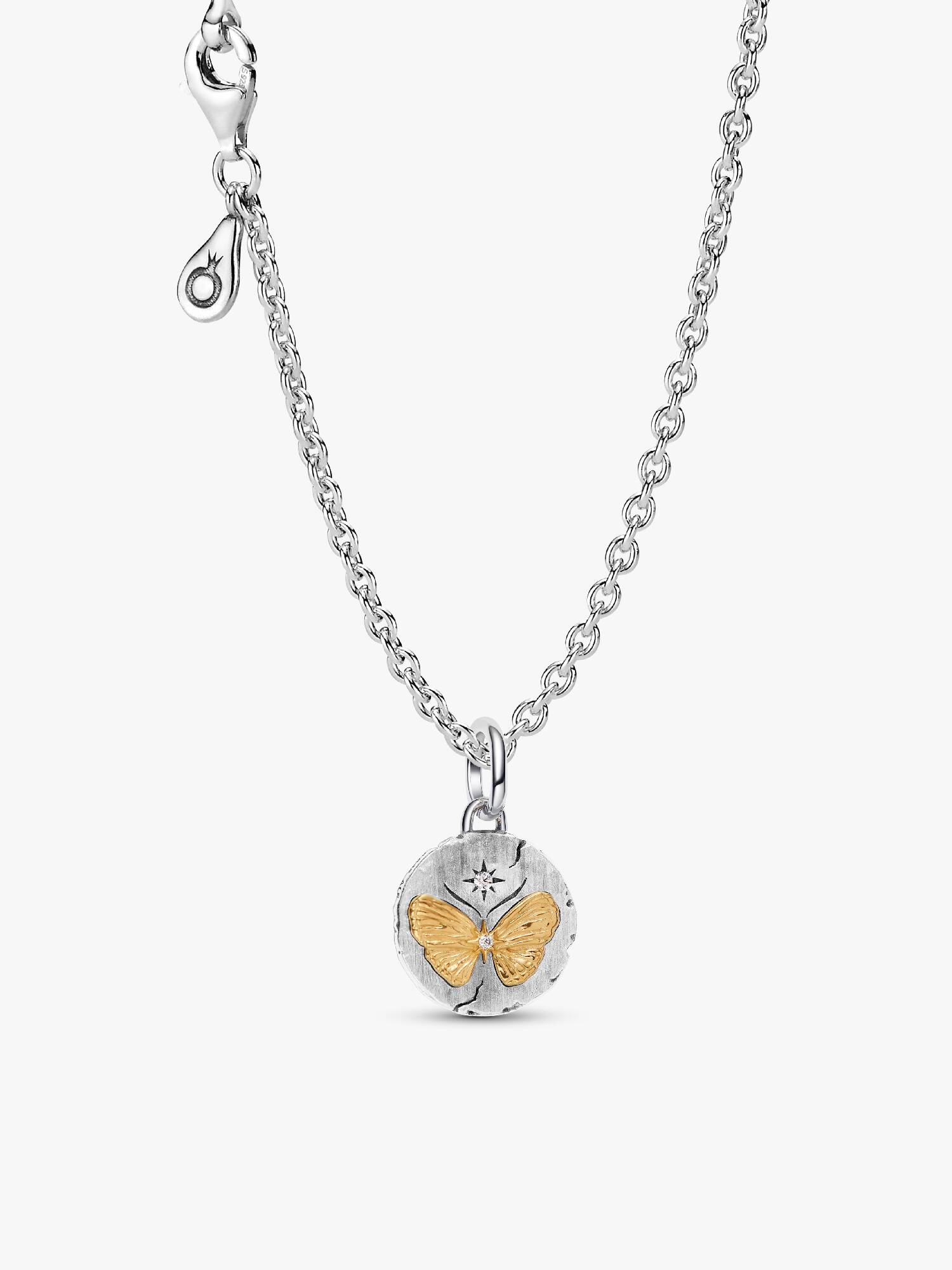 Set de Collar con Medallón Talismán de Mariposa