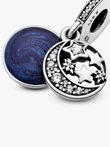 Charm colgante Luna y cielo azul