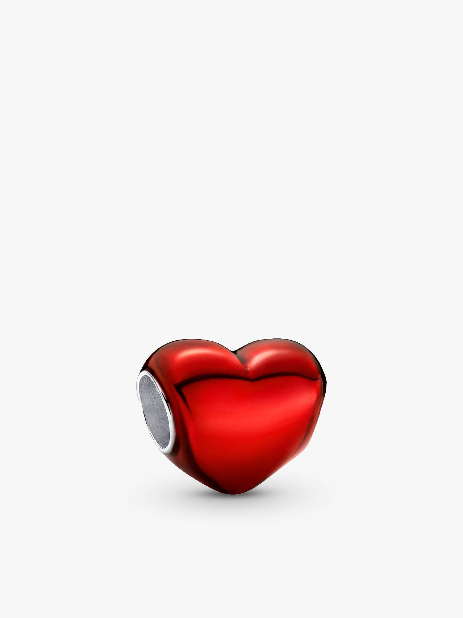 Charm Corazón metálico rojo