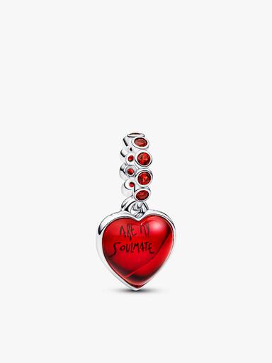 Set trío de charms de corazones rojos