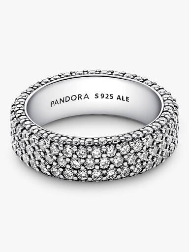 Anillo Triple Fila en Pavé