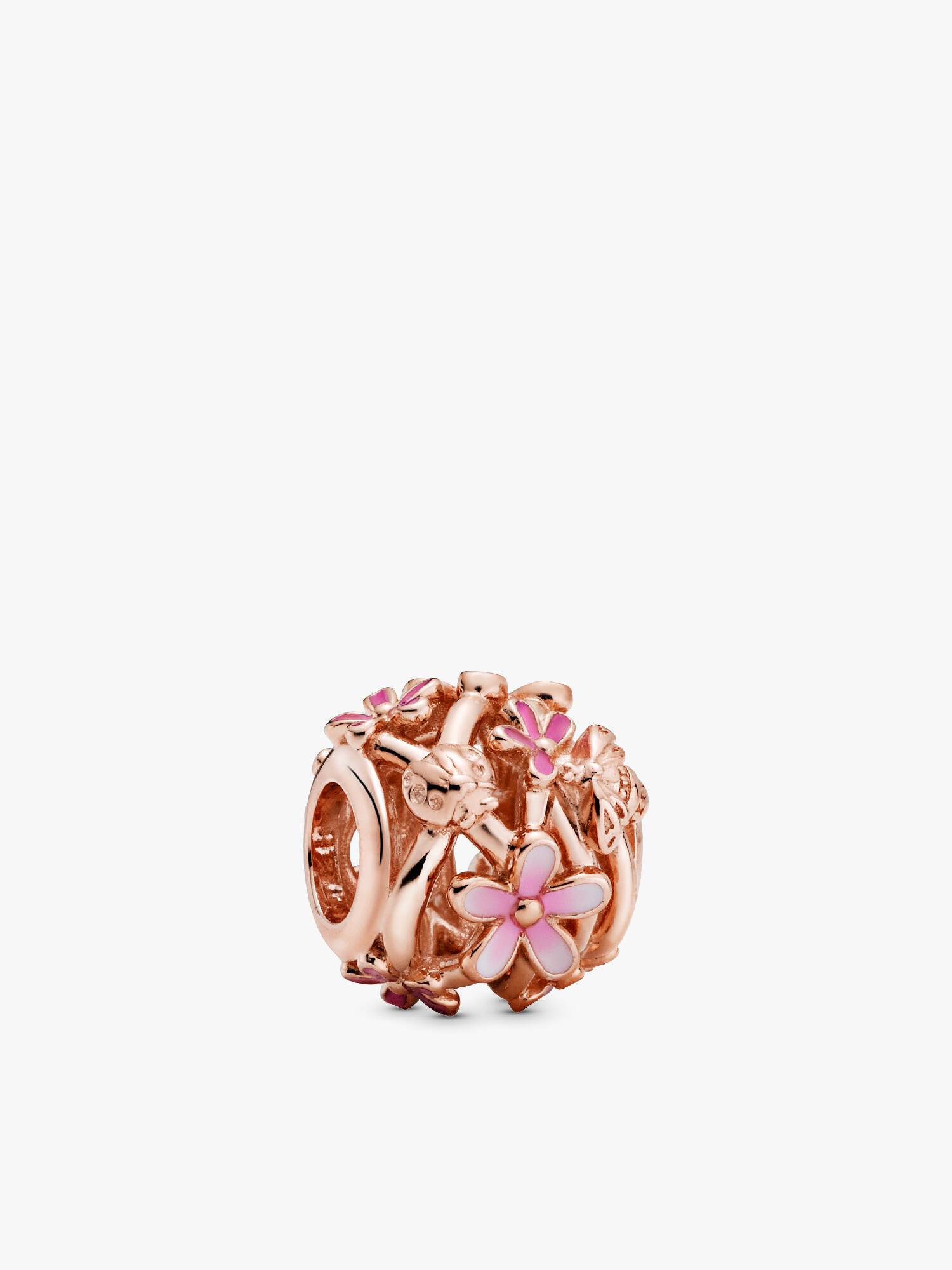 Charm calado Margarita rosa