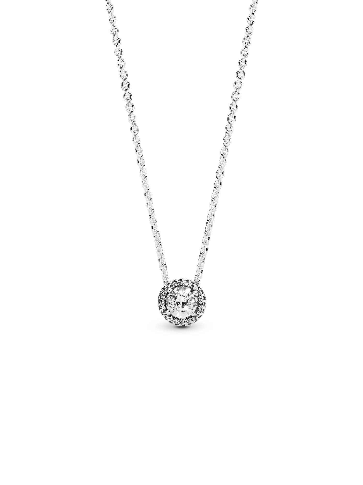 Collar con halo redondo brillante
