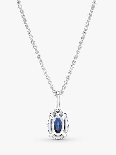 Collar con pendiente Halo de impacto reluciente