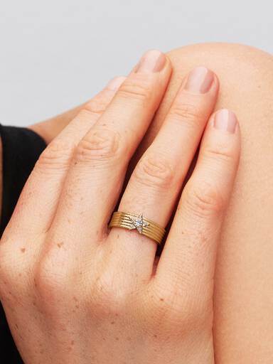 Anillo de Banda Ancha Estrella Fugaz Reluciente