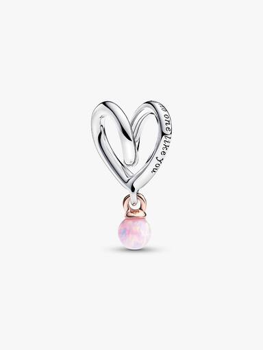 Charm Corazón de Mamá Envuelto en Dos Tonos