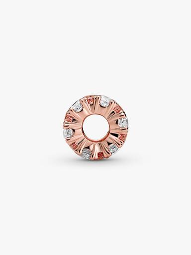 Charm Brillo rosa y transparente