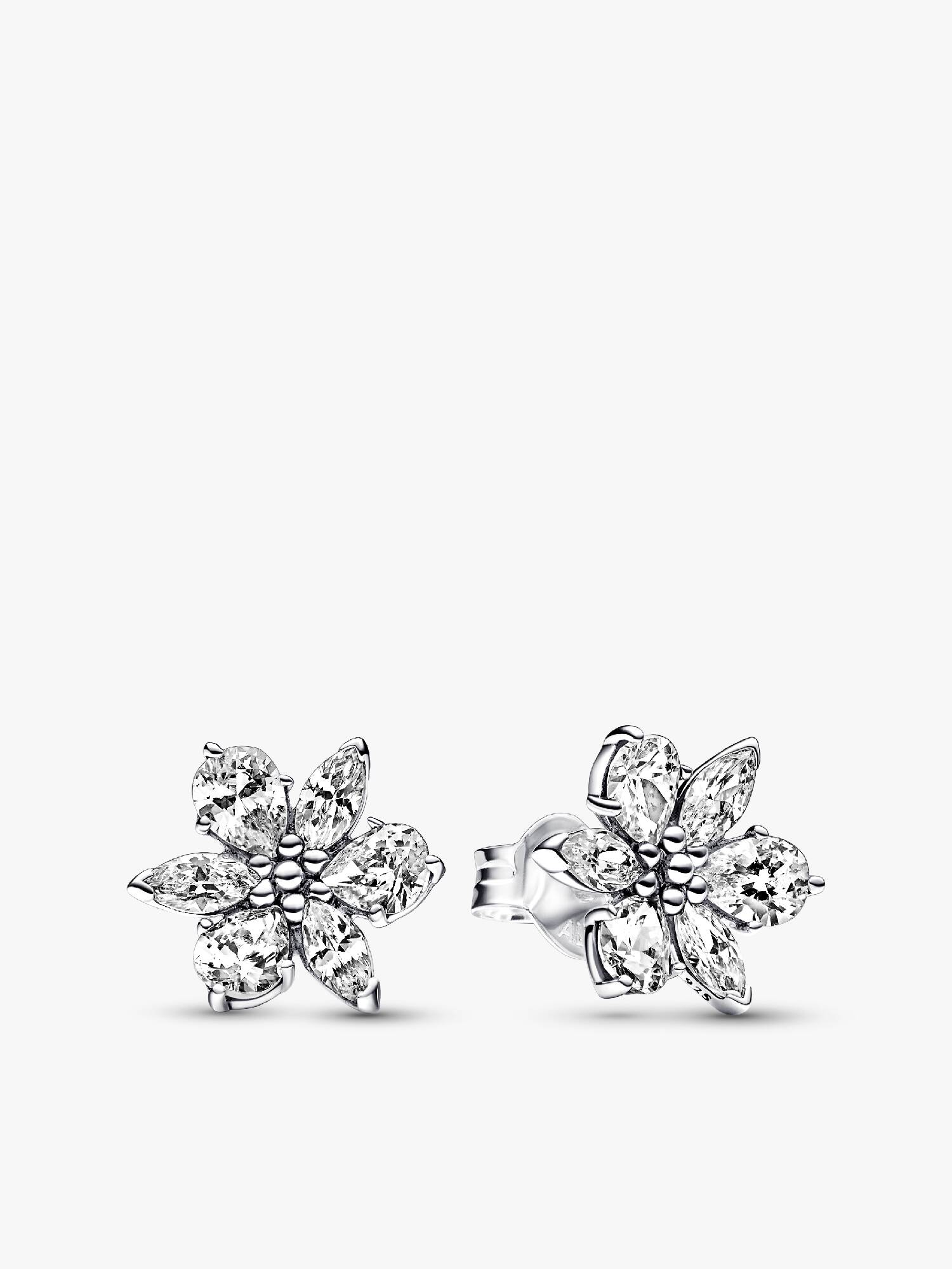 Aretes de botón Racimo herbario reluciente
