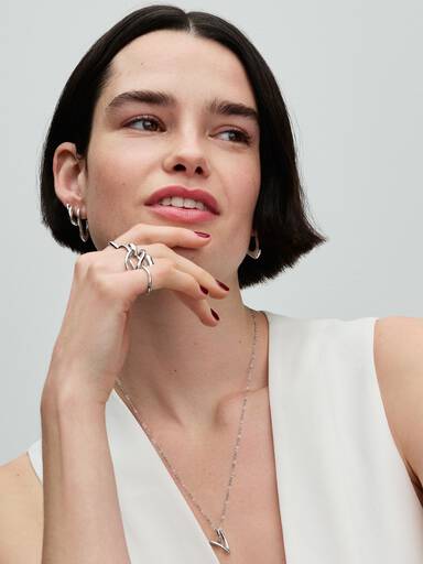 Collar con colgante corazón con forma orgánica
