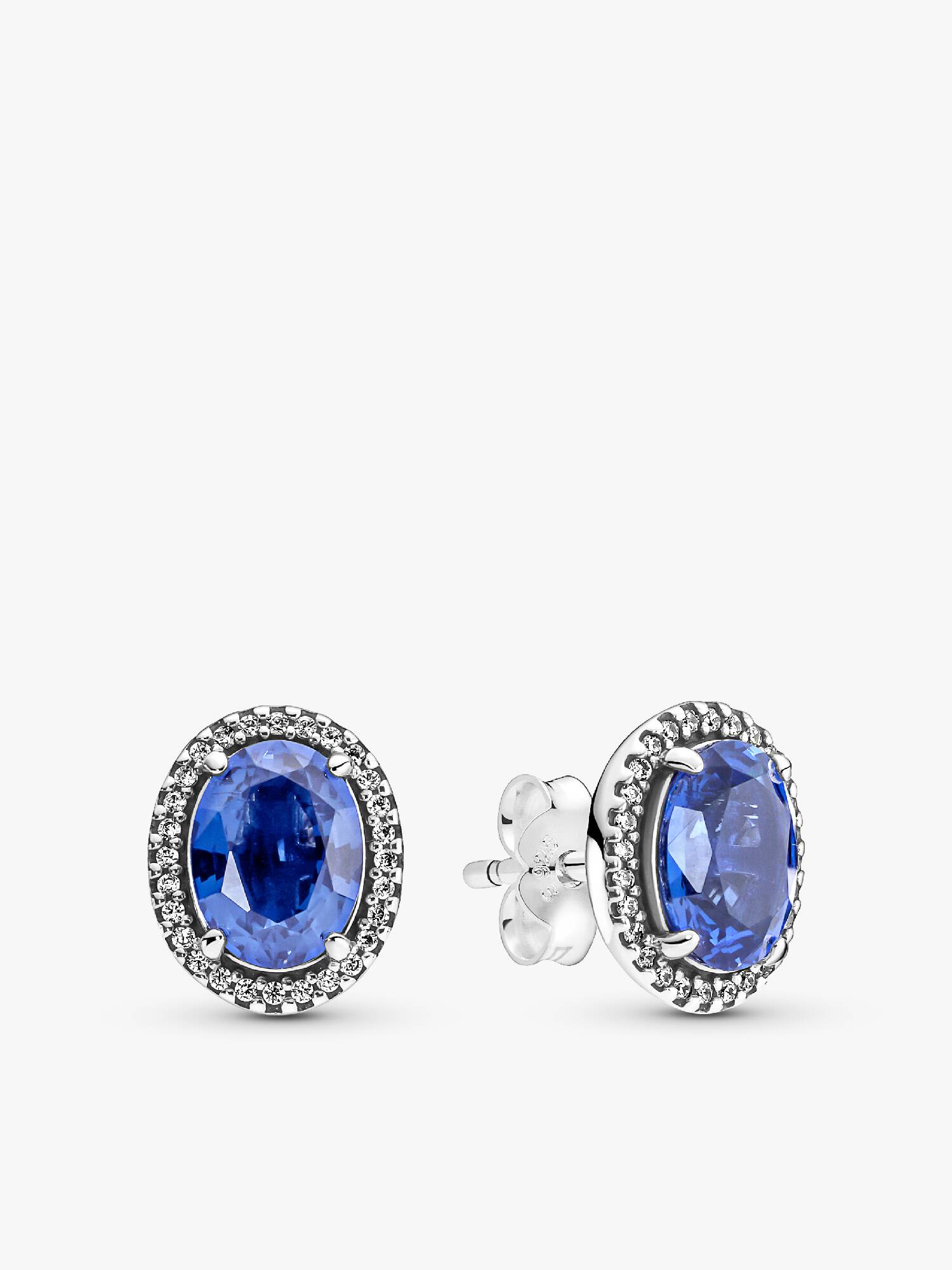 Aretes de botón Halo de impacto reluciente