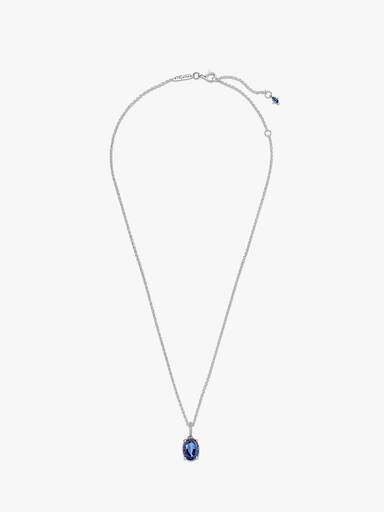 Collar con pendiente Halo de impacto reluciente