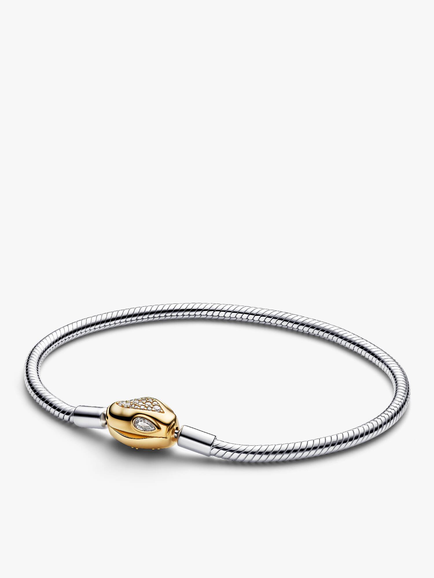 Brazalete de cadena y broche de serpiente