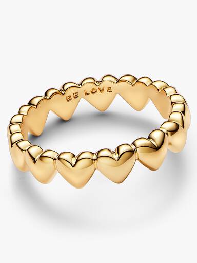 Anillo Fila de Corazones