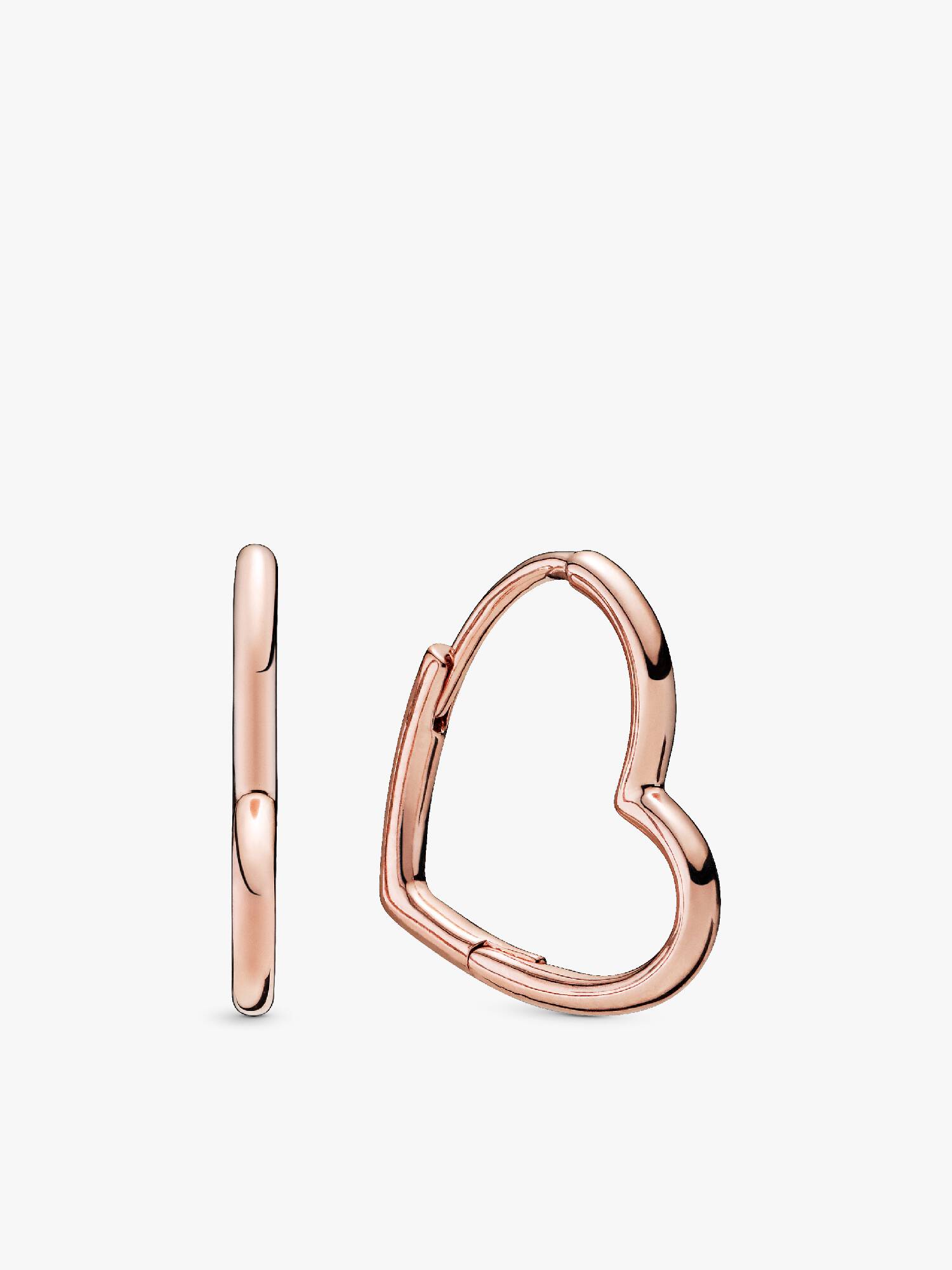 Aretes de aro Corazón asimétrico