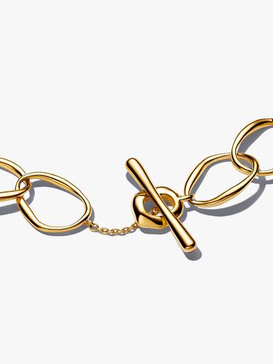 Brazalete de eslabones de forma orgánica