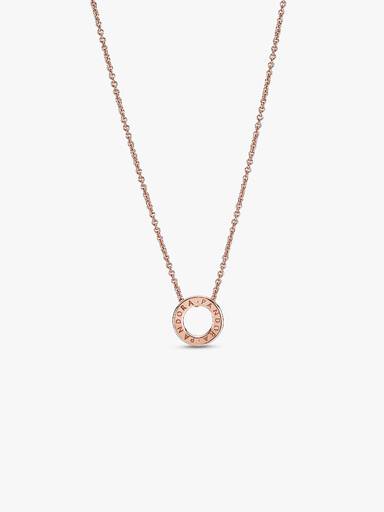 Collar collier Círculo de pavé con logotipo Pandora