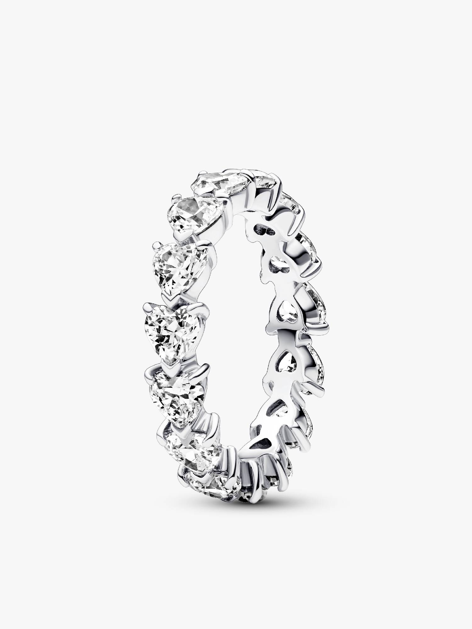 Anillo Eternidad Fila de Corazones