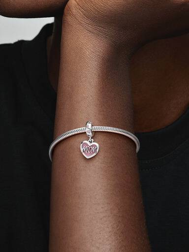 Charm colgante Corazón con la inscripción Mamá