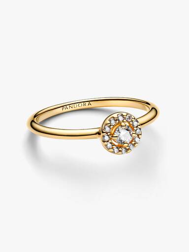 Anillo Halo Redondo Brillante