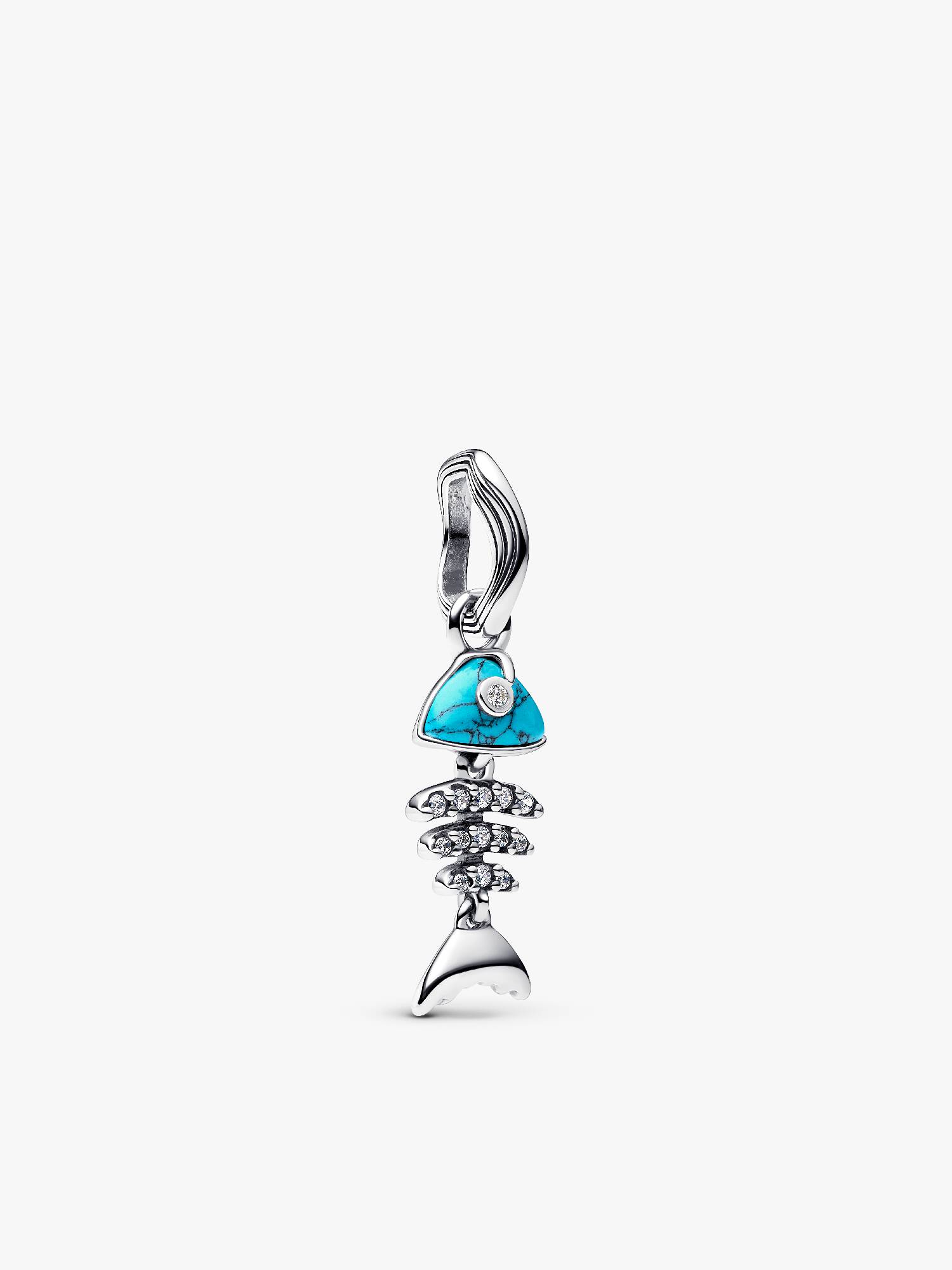 Charm Colgante Espina de pescado color turquesa