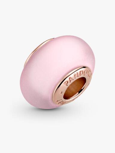 Charm de cristal Murano Rosa Mate