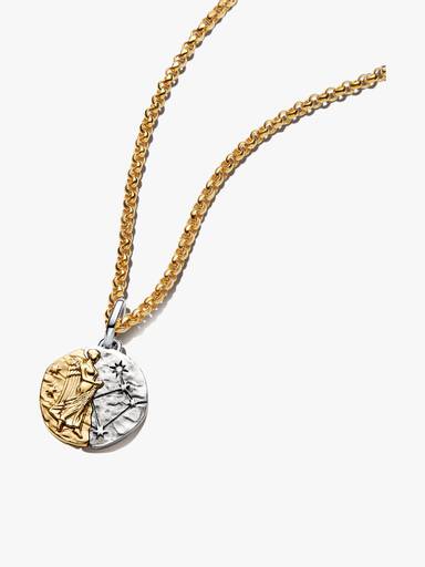 Collar con colgante talismán de Virgo