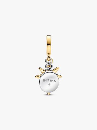 Charm Colgante Grabable Estrella Polar con Diamante Cultivado en Laboratorio