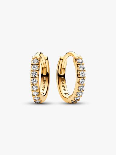 Aretes de aro Abrazo Brillante