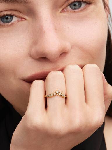 Anillo Tiara con Estrellas
