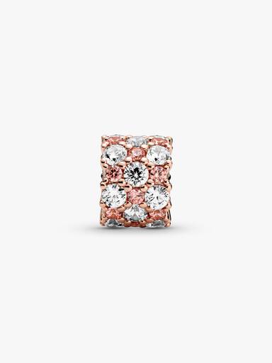 Charm Brillo rosa y transparente