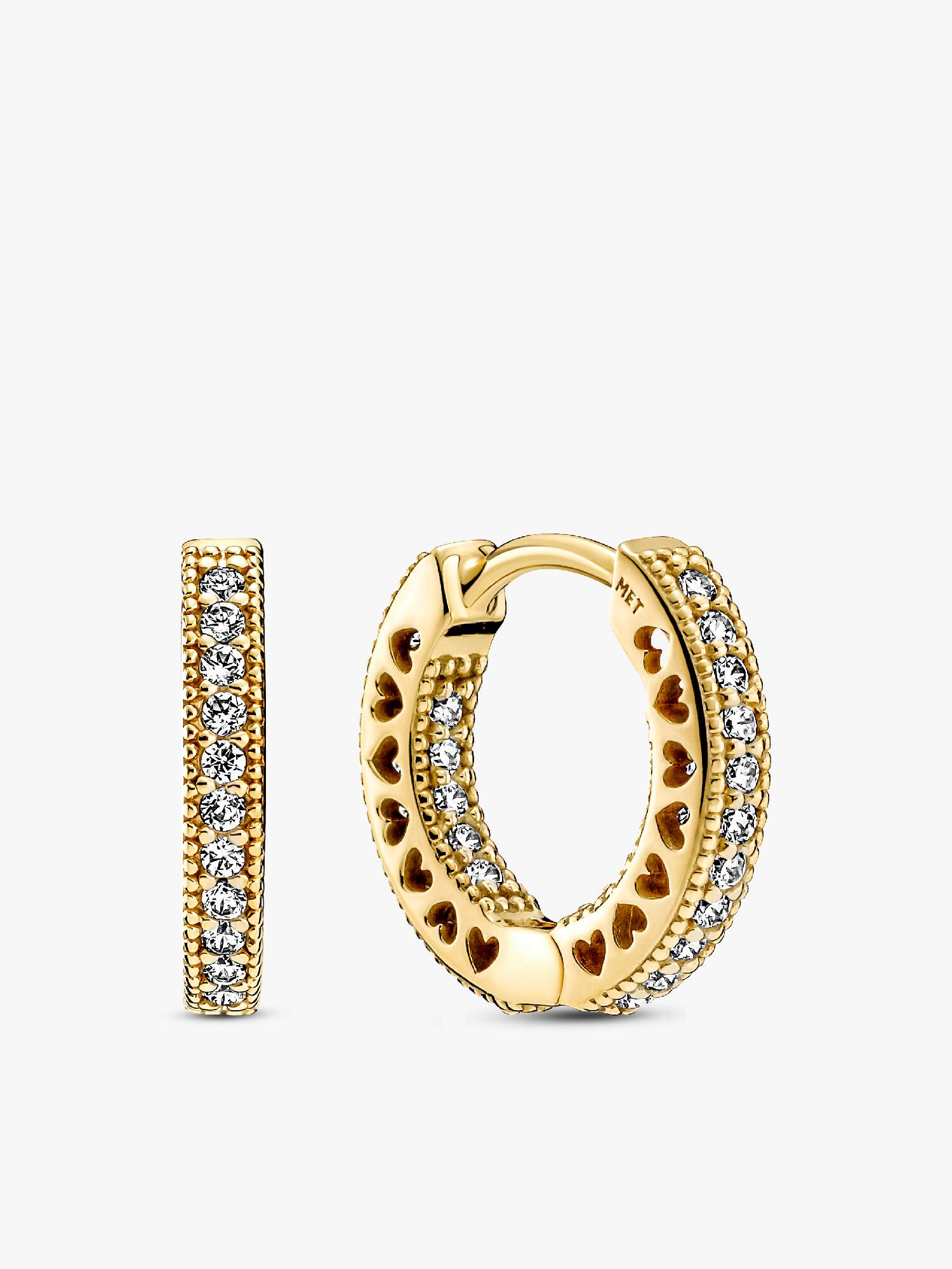 Aretes de aro Corazón de pavé