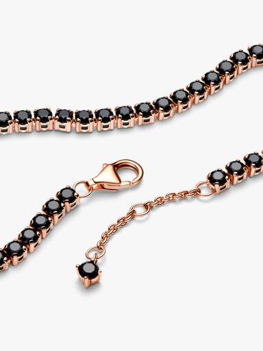Brazalete de Tenis Brillante Negro