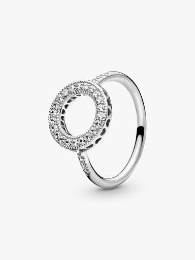 Anillo Halo brillante