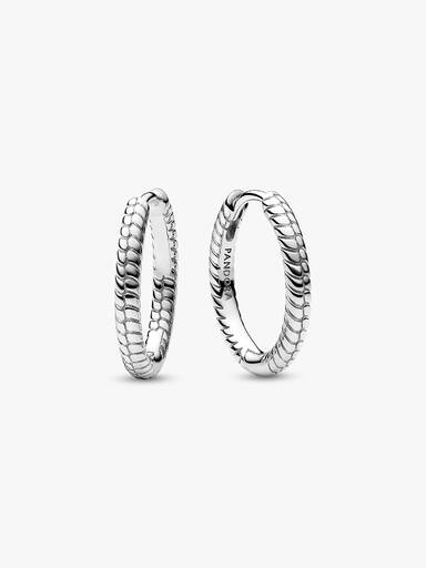 Aretes de aro con charm pequeño de Pandora Moments