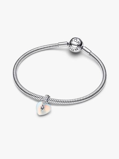 Charm Colgante Corazones y estrella fugaz