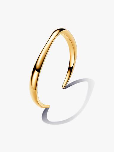 Brazalete rígido abierto de forma orgánica