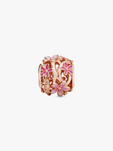 Charm calado Margarita rosa