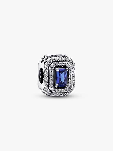 Charm rectangular Azul brillante en niveles