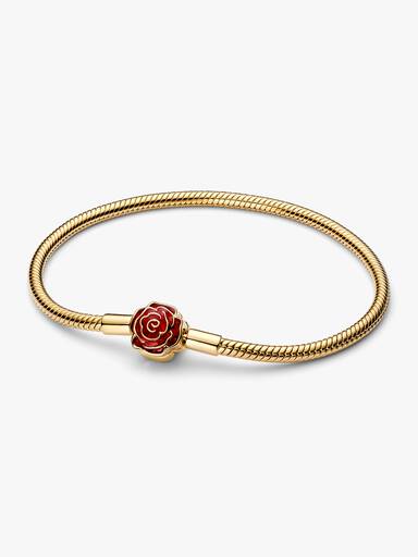 Brazalete de cadena de serpiente Rosa Encantada de La Bella y la Bestia de Disney